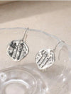 Vintage Silver Asymmetrical Drop Earrings