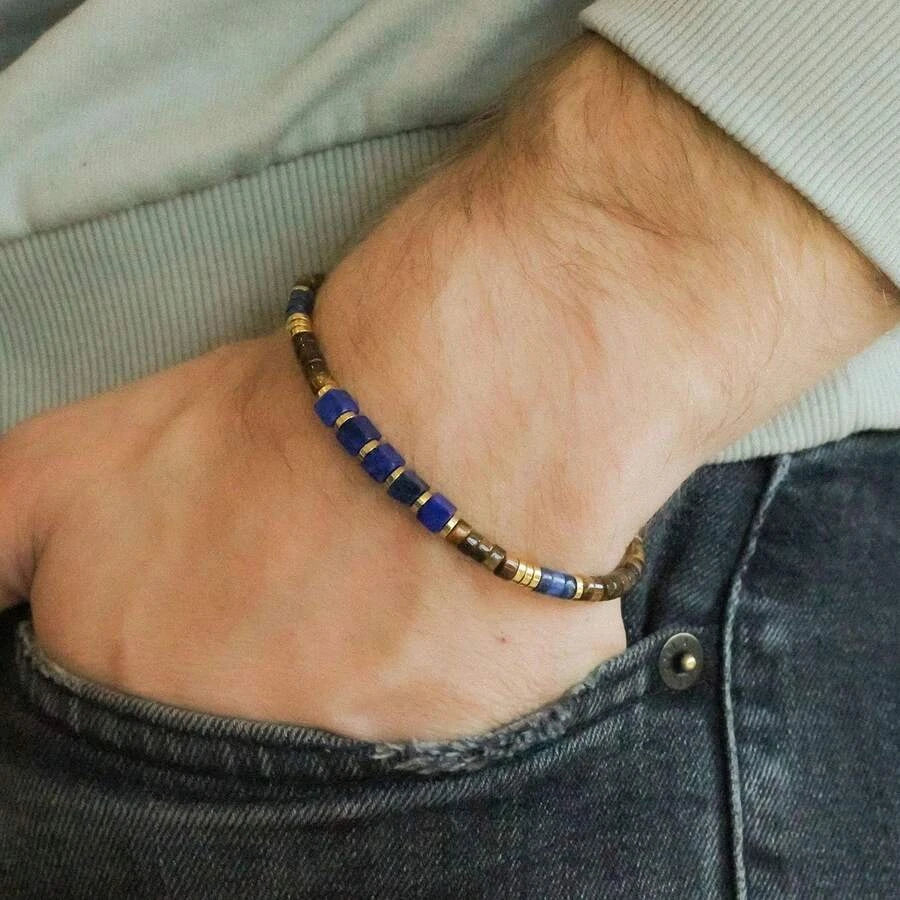 Gemstone Men's Beaded Bracelet
