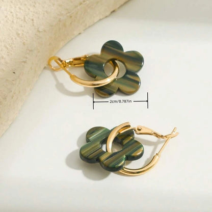 Five Leaf Clover Earring Studs