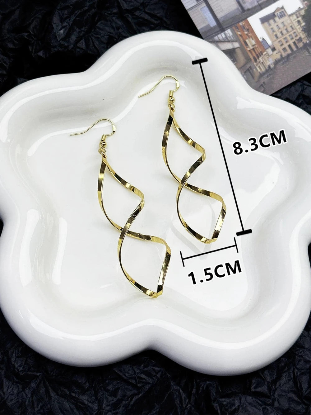 Personalized Vintage Spiral Earrings