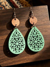 Vintage Bohemian Hollow Carved Leather Earrings