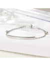 Gold Plated Stainless Steel Curved Tube Charm Bracelet