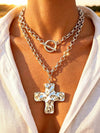 Vintage Bohemian Silver Layered Necklace Set