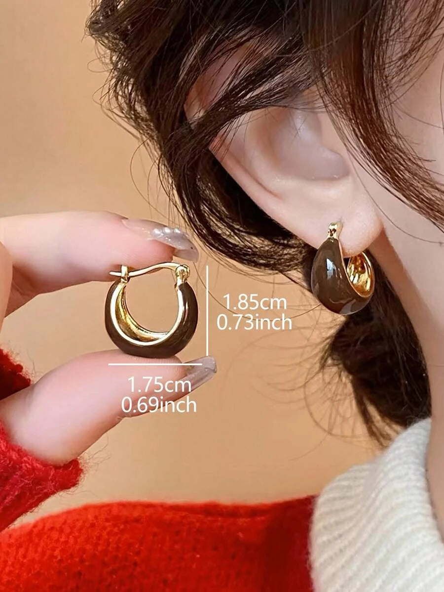 Vintage Round Hoop Earrings