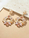 Retro Colorful Flower Stud Earrings