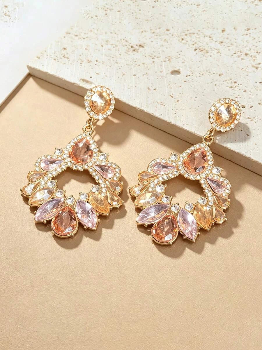 Retro Colorful Flower Stud Earrings