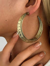 Vintage Bohemian Geometric Hoop Earrings