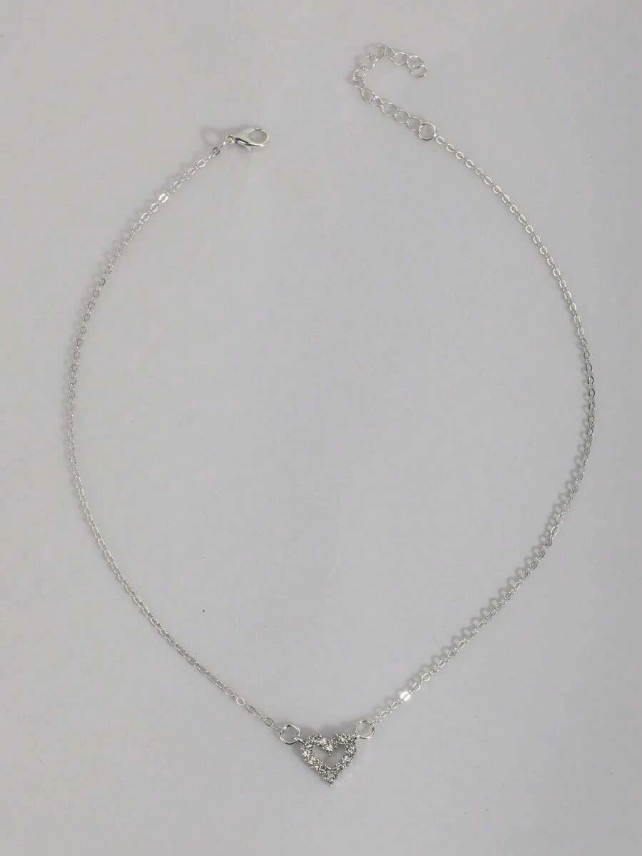 Rhinestone Music Note Necklace