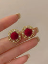 Faux Pearl Decor Stud Earrings