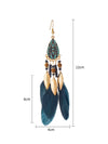 Vintage Feather Pendant Earrings