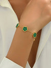 Gold Plated Stainless Steel Flower Bracelet