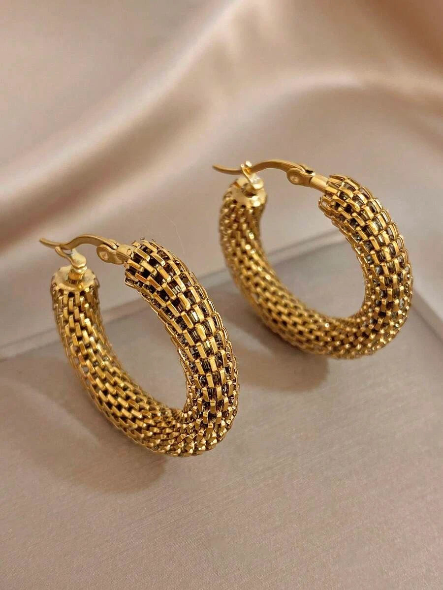 Vintage Hollow Hoop Earrings