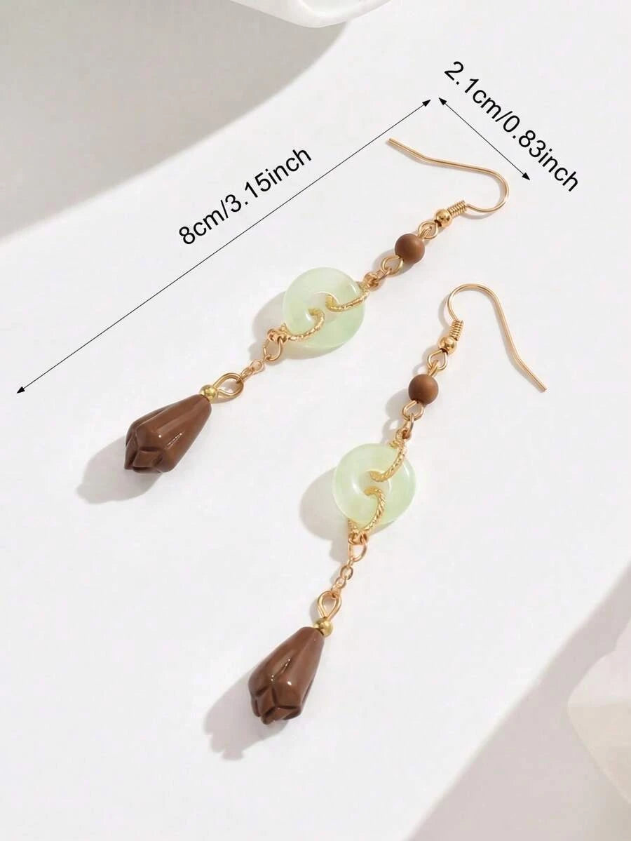 Chinese Retro Hollow Round Earrings