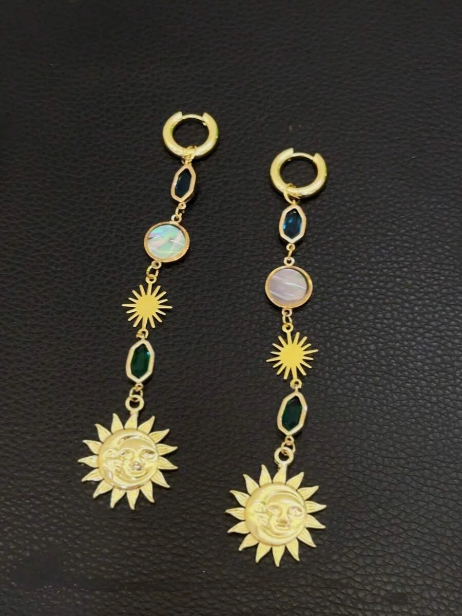 Vintage Moon Drop Earrings