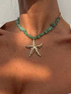 Bohemian Natural Stone Starfish Necklace