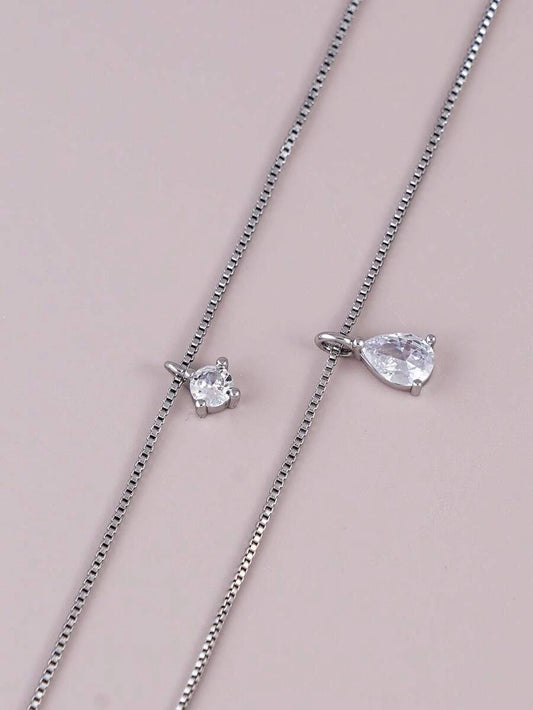 Minimalist Water Drop Double Layer Pendant Necklace