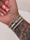 Gold Clover Bracelet Set