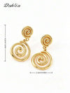 Gold Abstract Swirl Earrings