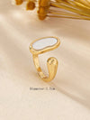 Gemstone Inlaid Single Opening Ring