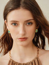 Natural Tiger Eye Stud Earrings