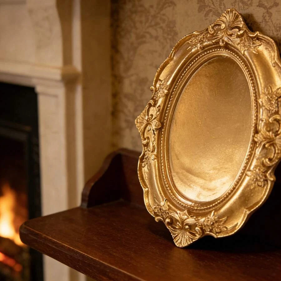 Vintage Gold Jewelry Tray