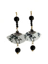 Retro Chinese Fan Resin Earrings