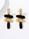 Asymmetrical Geometric Enamel Drop Earrings