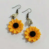 Vintage Sunflower Alloy Earrings