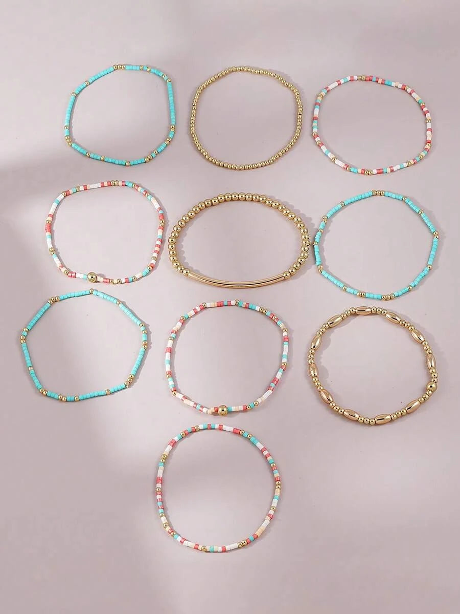 Bohemian Beaded Bracelet Set