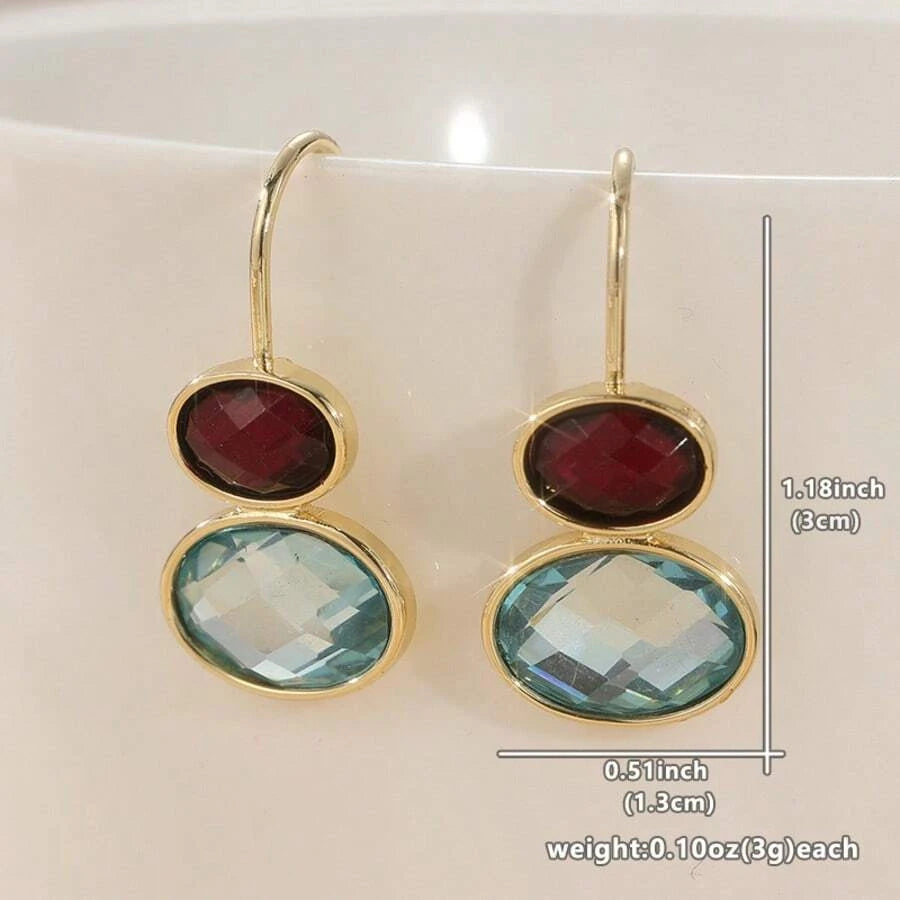 Retro Minimalist Geometric Drop Earrings