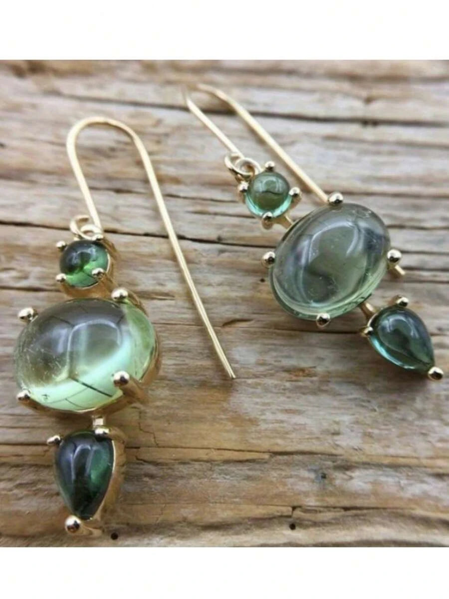 Retro Minimalist Geometric Drop Earrings