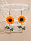 Vintage Sunflower Alloy Earrings