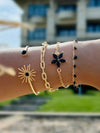 Minimalist Alloy Flower Tassel Bracelet Set