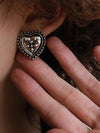 Vintage Carved Geometric Earrings