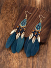 Vintage Feather Pendant Earrings