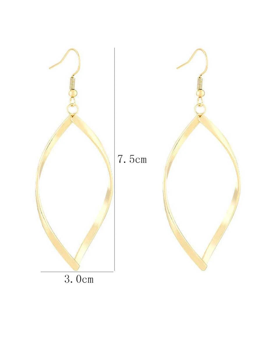 Minimalist Silver Geometric Spiral Earrings