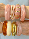 Vintage Geometric Resin Bangle Set