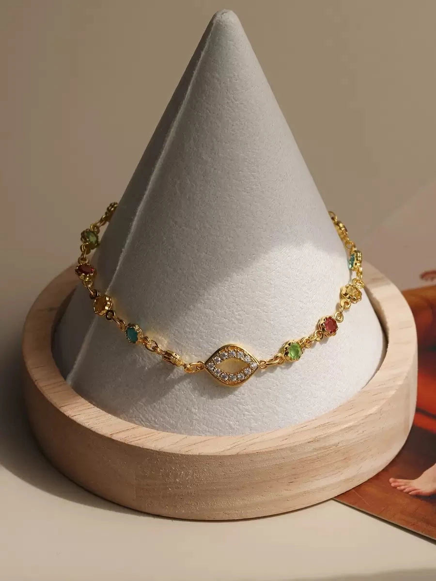 Cubic Zirconia Decor Bracelet