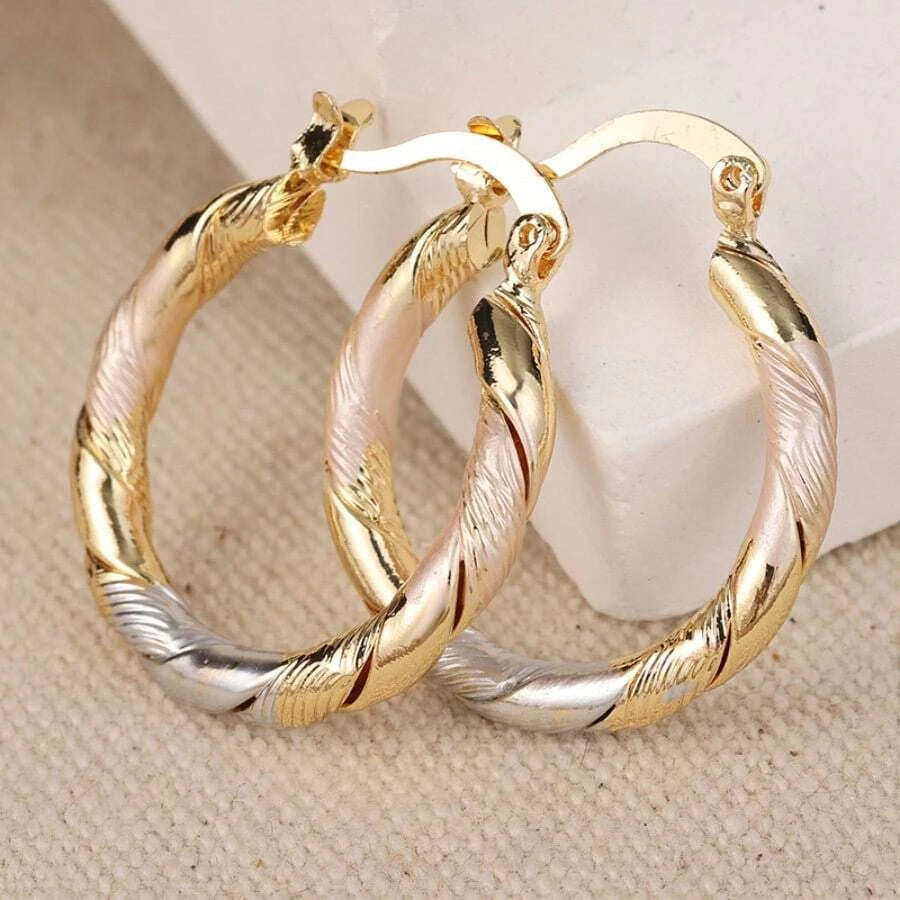 Retro Elegant Hoop Earrings
