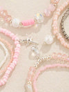 Beaded Crystal Starfish Beach Bracelet Set