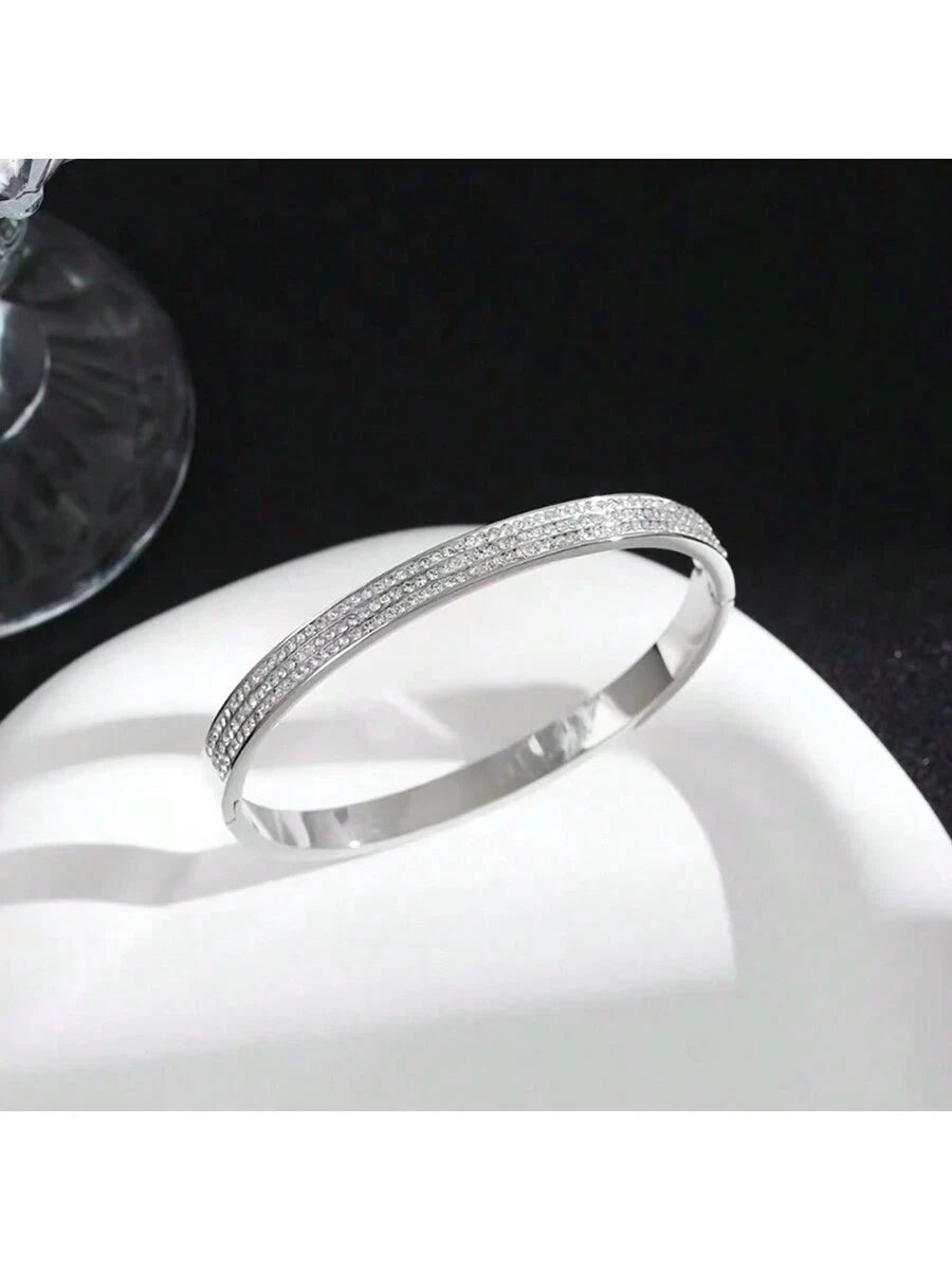 Cubic Zirconia Decor Bangle