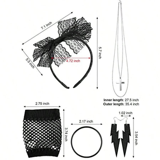 Blulu 80s Retro Party Costume Accessories