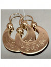 Classic Vintage Gold Carved Round Earrings