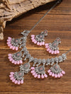 Vintage Tassel Oval Necklace Earring Set