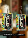 Retro Vinyl Record Drop Earrings