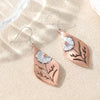 Vintage Carved Water Drop Earrings