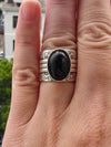 Vintage Silver Thick Band Ring