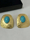 Vintage Hammered Square Geometric Earrings