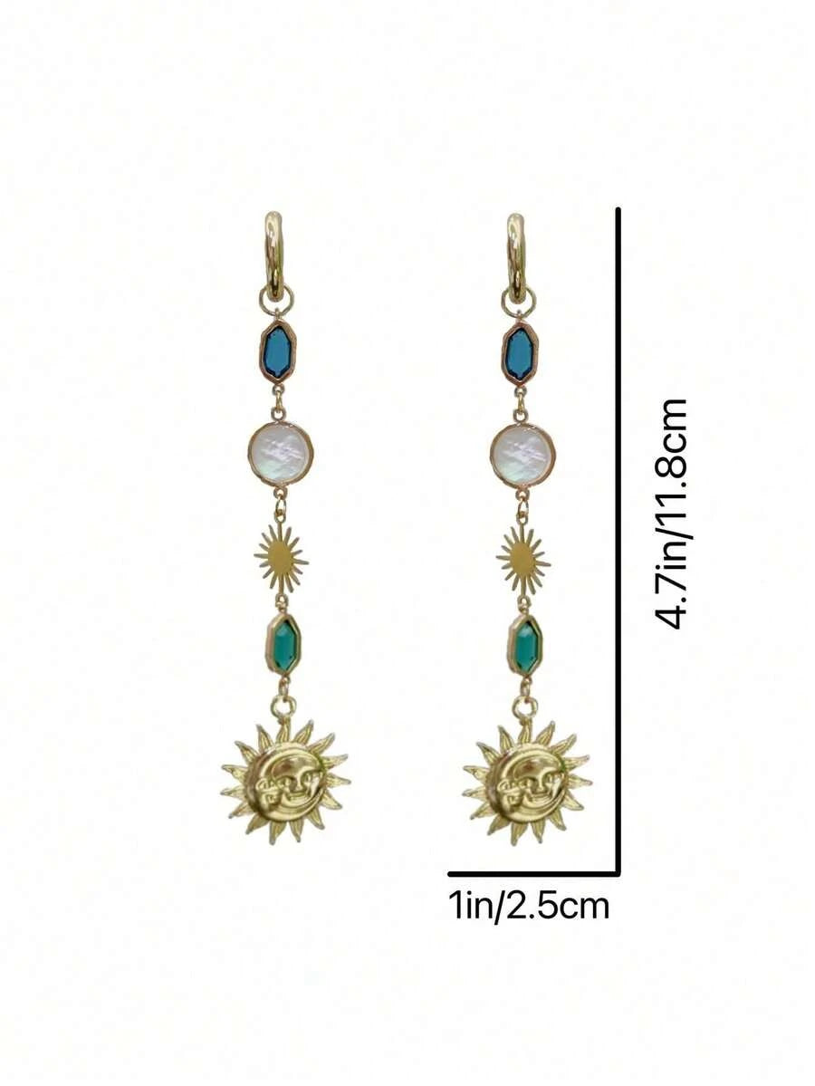Vintage Moon Drop Earrings