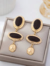 Vintage Palace Asymmetrical Enamel Dangle Earrings